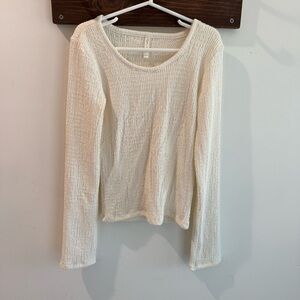 Rylee + Cru Smocked Long Sleeve Tee 10-12Y